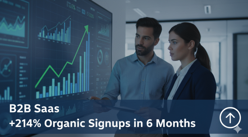 B2B SaaS: +214% Organic Signups in 6 Months